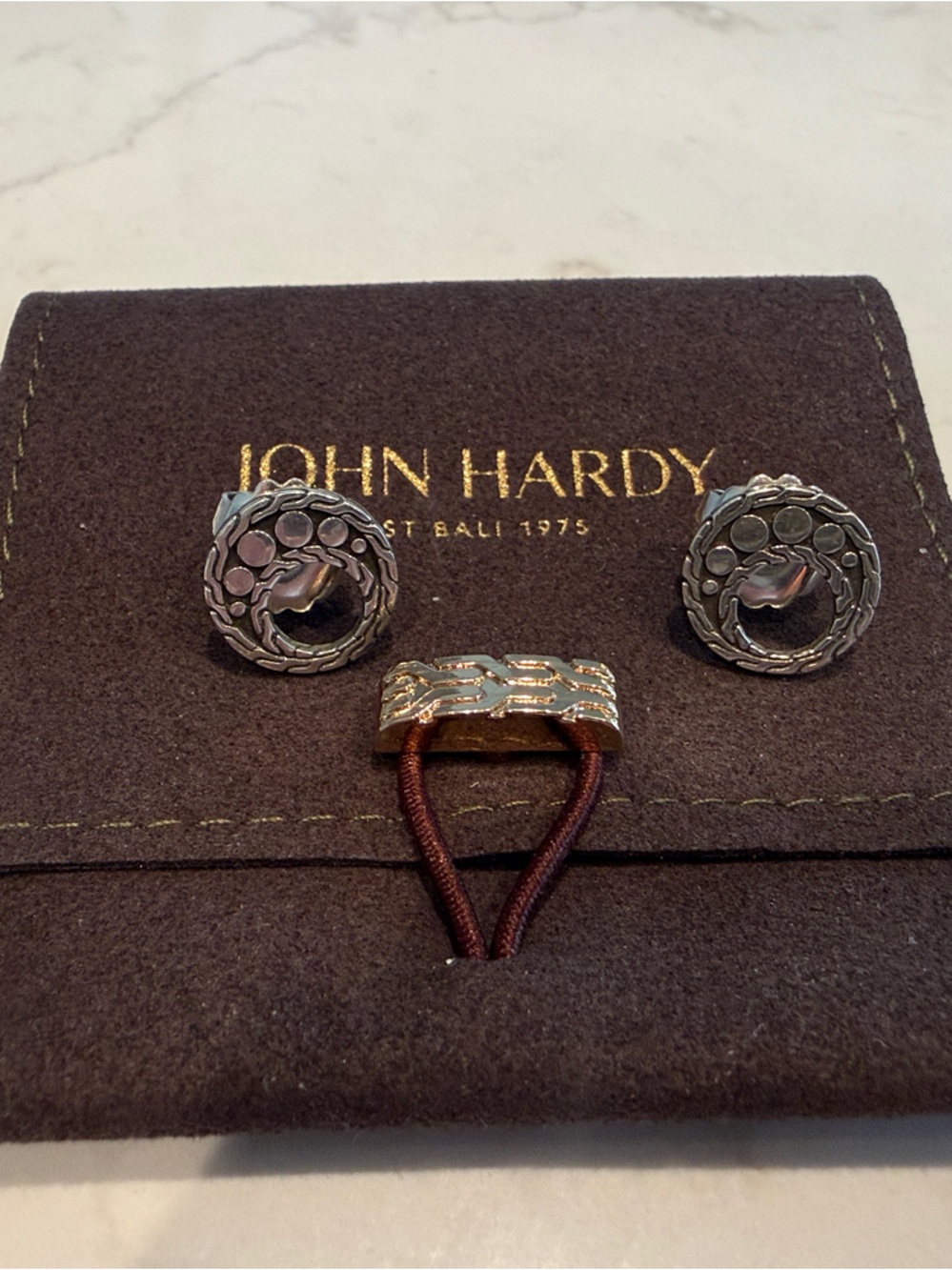 John Hardy Silver Dot Stud Earring